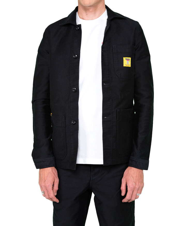 Naito Chore Jacket - Black, view 1|Model
