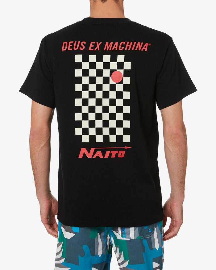 Naito Evergreen Tee (Box Fit) - Phantom Black, view 2|Model