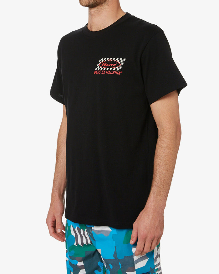 Naito Evergreen Tee (Box Fit) - Phantom Black, view 3|Model