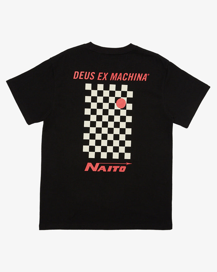 Naito Evergreen Tee (Box Fit) - Phantom Black, view 5|Flatlay