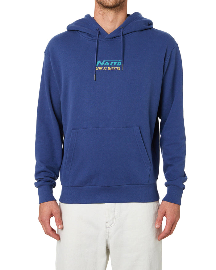 Naito Quadrant Hoodie (Box Fit) - Dusty Blue, view 1|Model