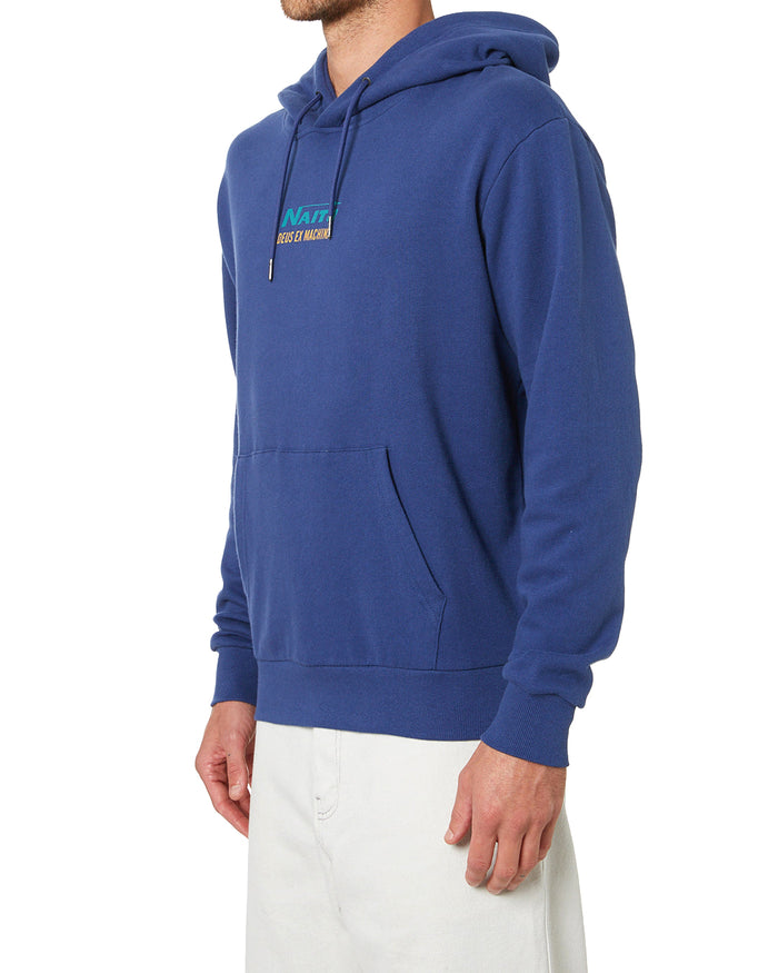 Naito Quadrant Hoodie (Box Fit) - Dusty Blue, view 3|Model