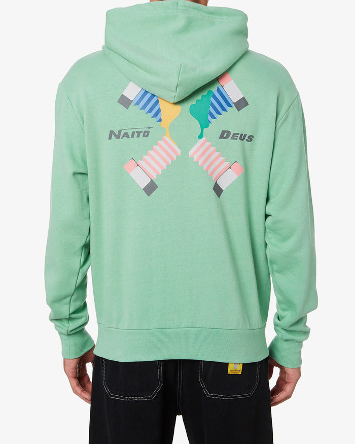Naito Quadrant Hoodie (Box Fit) - Mint Green, view 2|Model