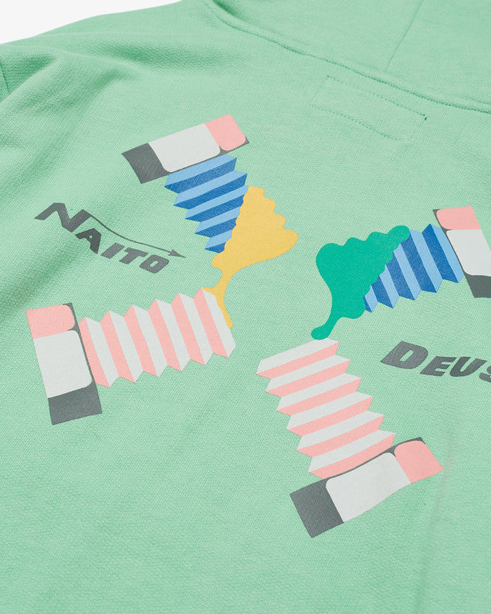 Naito Quadrant Hoodie (Box Fit) - Mint Green, view 8|Flatlay
