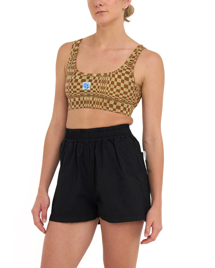 Nationals Crop - Biscuit Jacquard, view 1|Model