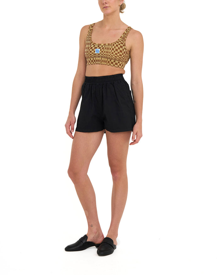 Nationals Crop - Biscuit Jacquard, view 3|Model
