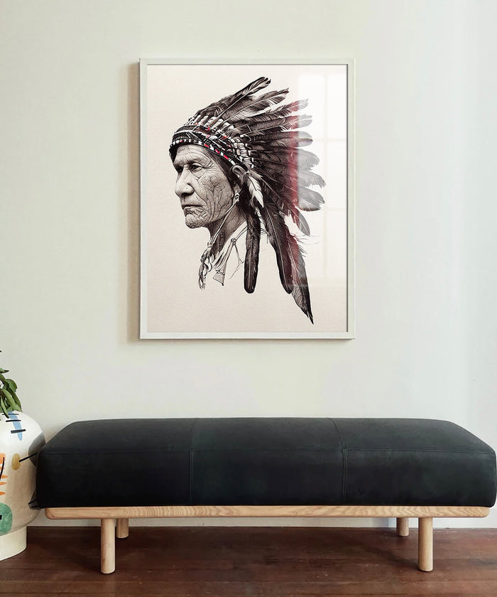 Native American Chief Portrait by Head West Studio