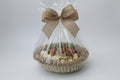 Natural – Sabai Grass organizer/gift basket with fringes