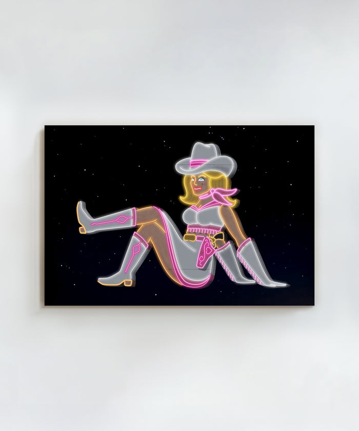 Neon Cowgirl by Head West Studio