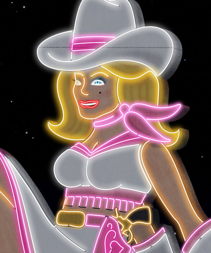 Neon Cowgirl by Head West Studio