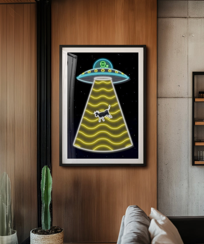 Neon UFO by Head West Studio