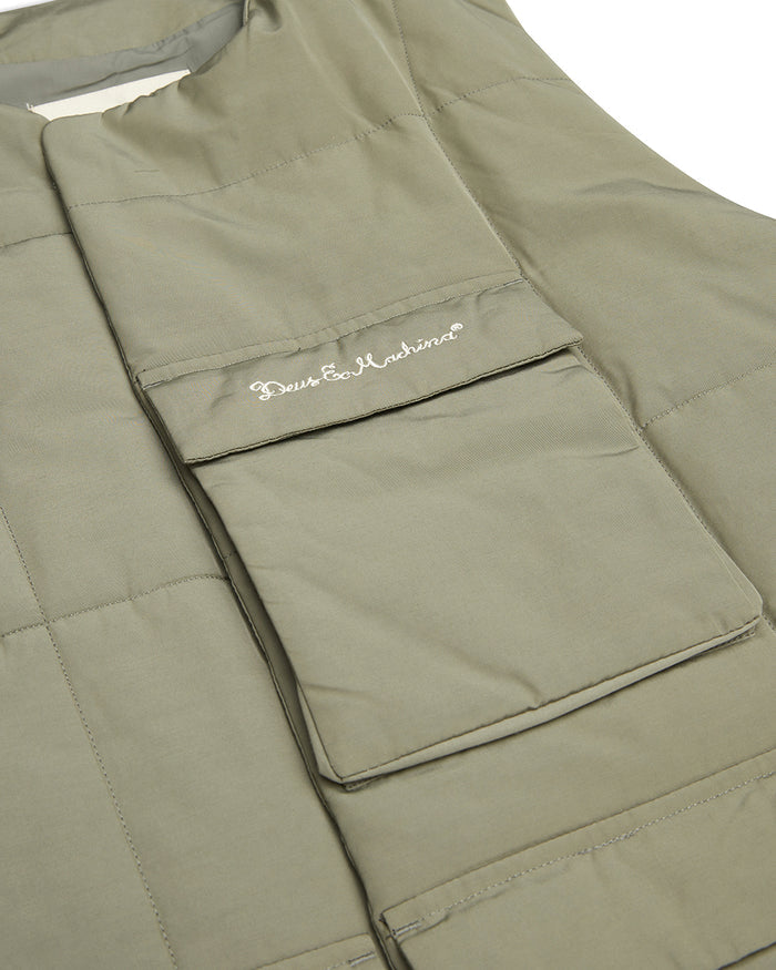 Nomad Vest - Dusty Olive, view 6|Flatlay