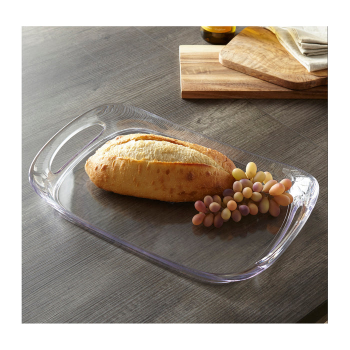 OBLONG TRAY W/ HANDLES