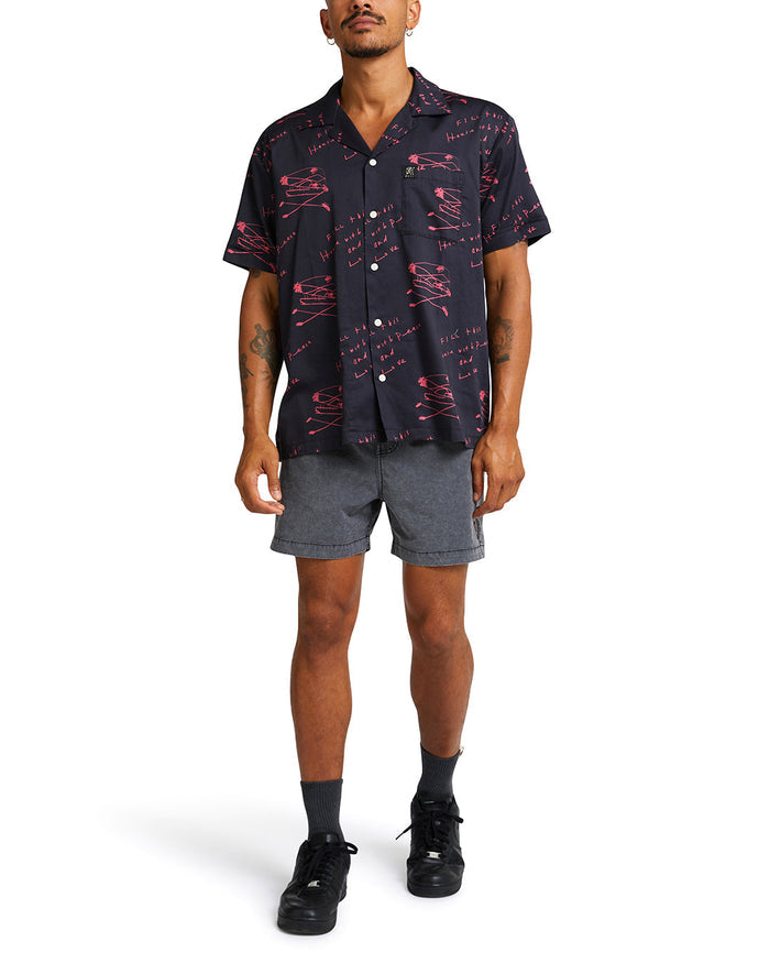 Old House Shirt - Red, view 3|Model