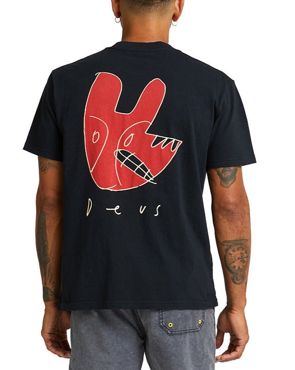 Old House Tee - Black, view 2|Model