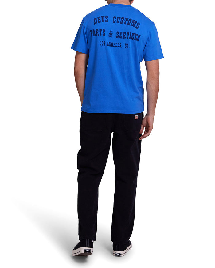 Old Town Tee - French Blue, view 2|Model
