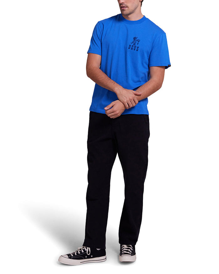 Old Town Tee - French Blue, view 3|Model