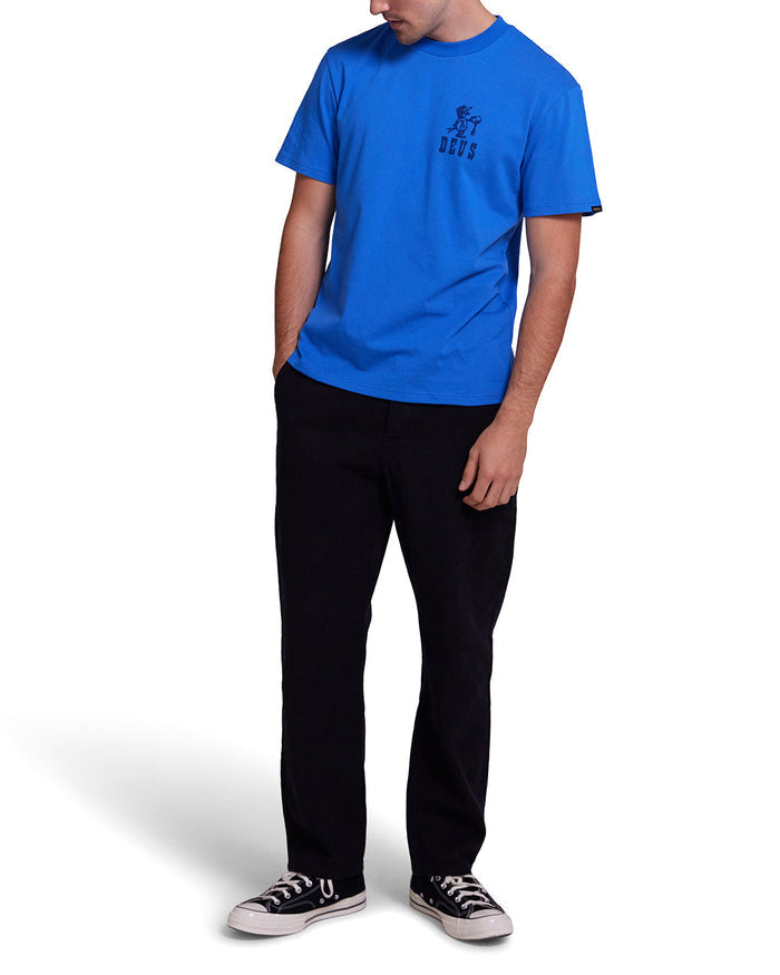 Old Town Tee - French Blue, view 4|Model
