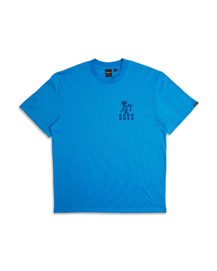 Old Town Tee - French Blue, view 5|Flatlay