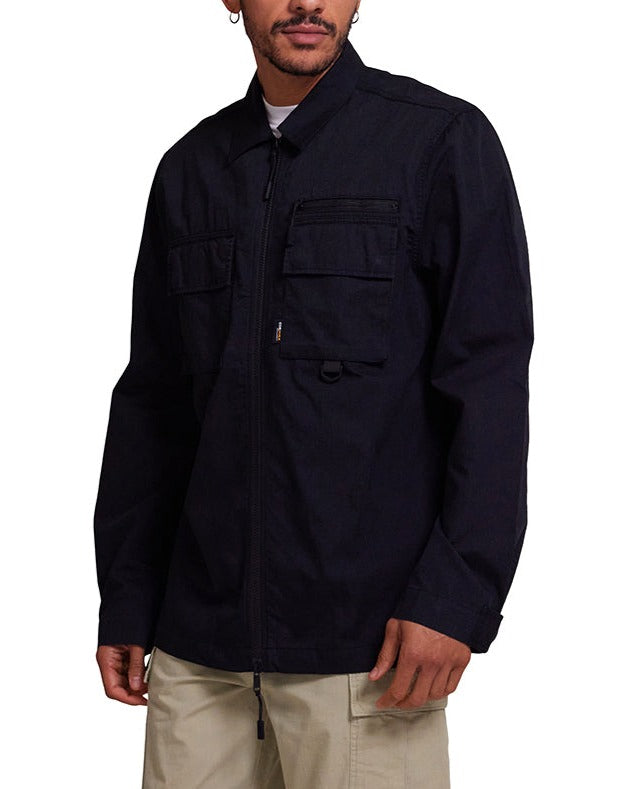 Onshore Zip Shirt - Black, view 3
