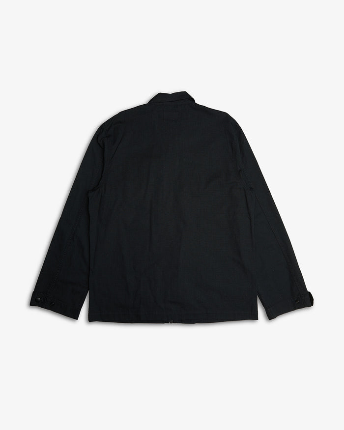 Onshore Zip Shirt - Black, view 5|Flatlay