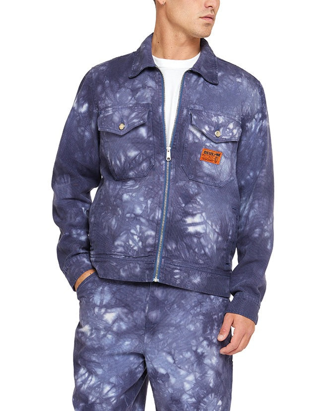 Ortiz Tie Dye Jacket - Indigo, view 1|Model