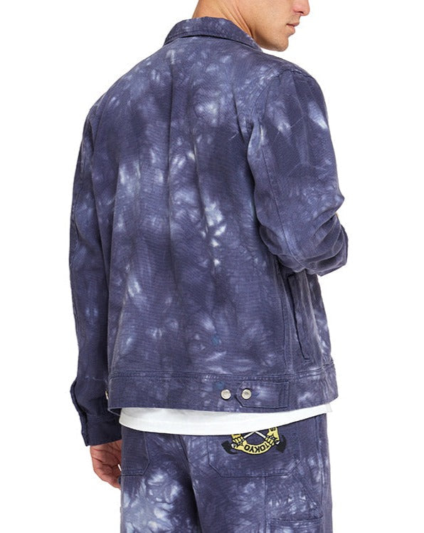 Ortiz Tie Dye Jacket - Indigo, view 2|Model