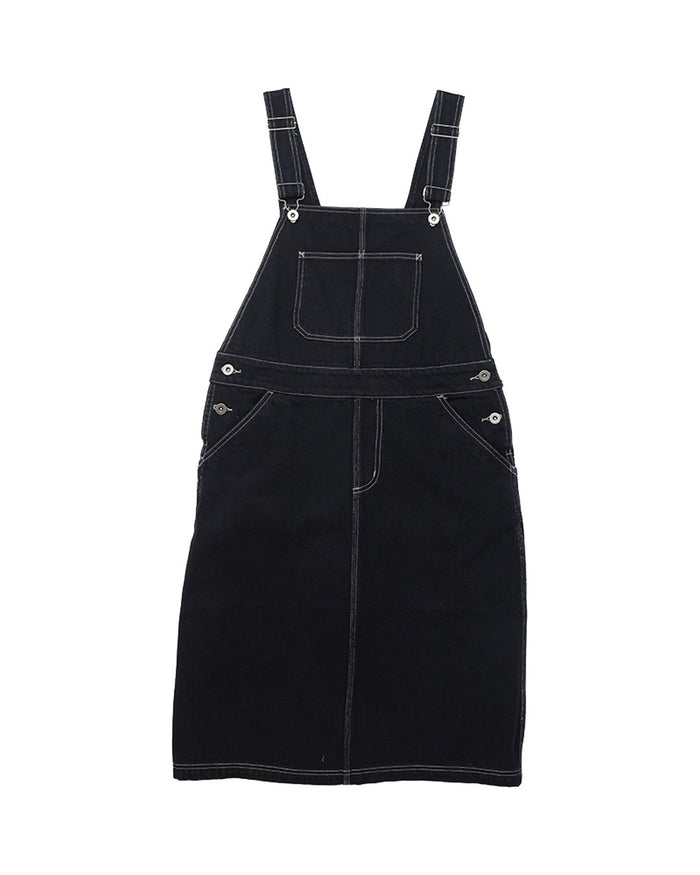 Overall Dress (Relaxed Fit) - Black, view 4|Flatlay