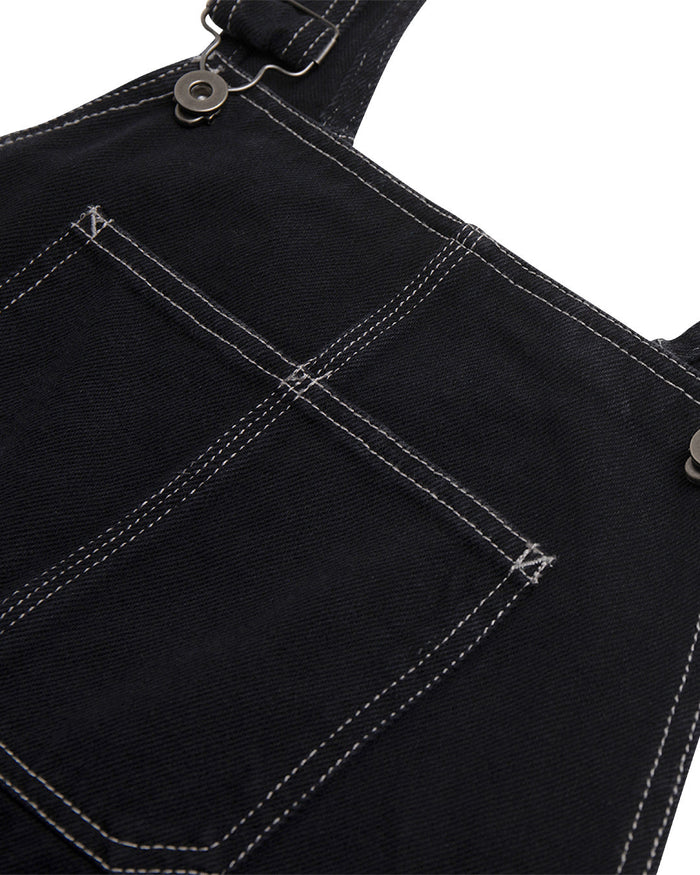Overall Dress (Relaxed Fit) - Black, view 6|Flatlay