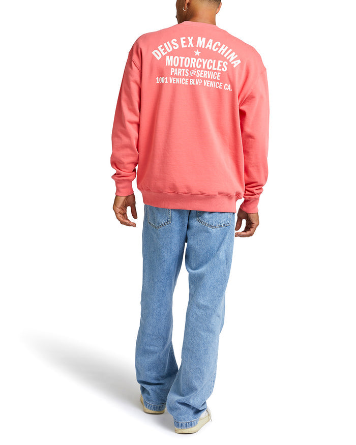 Oversized Venice Crew - Red Rose, view 2|Model