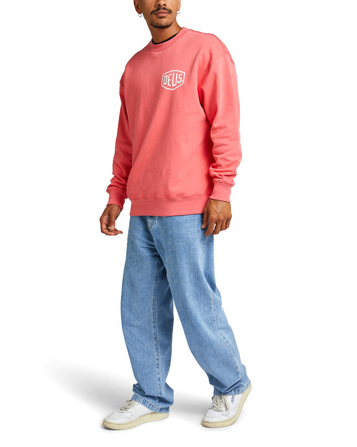 Oversized Venice Crew - Red Rose, view 3|Model