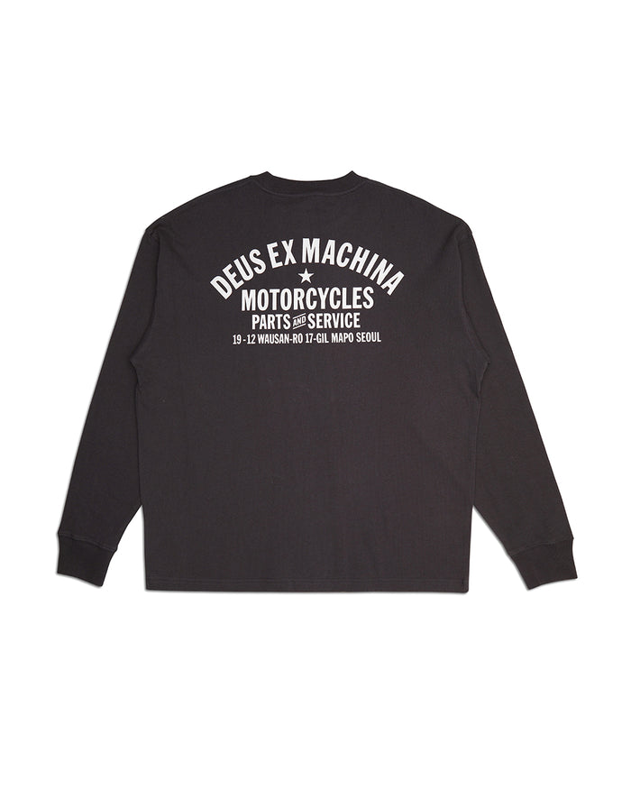 Oversized Venice Long Sleeve Tee - Anthracite, view 6|Flatlay