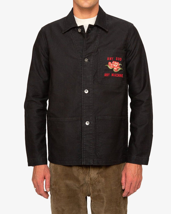 P-41 Overshirt - Black, view 1|Model