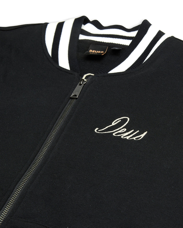 Patron Fleece Bomber - Black, view 7|Flatlay