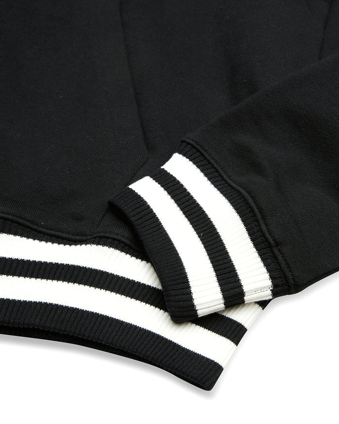 Patron Fleece Bomber - Black, view 8|Flatlay