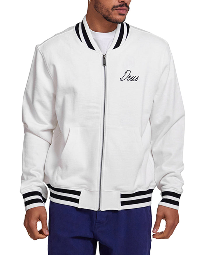 Patron Fleece Bomber - Vintage White, view 1|Model