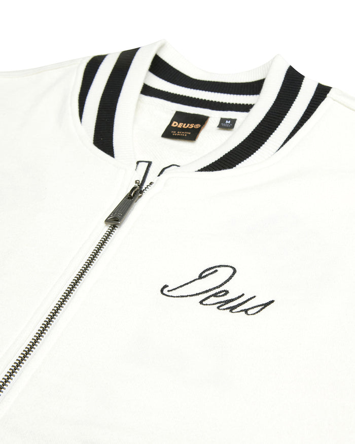 Patron Fleece Bomber - Vintage White, view 7|Flatlay
