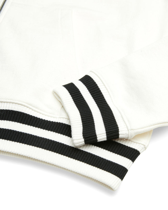 Patron Fleece Bomber - Vintage White, view 8|Flatlay
