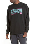 Piece Of Scrap Long Sleeve Tee - Black, view 1|Model