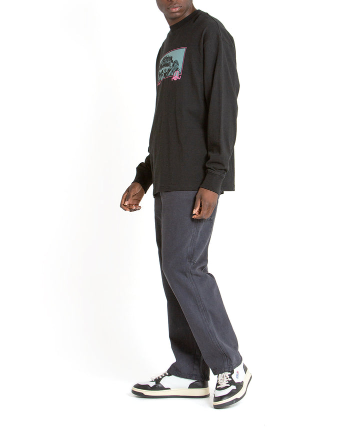 Piece Of Scrap Long Sleeve Tee - Black, view 3|Model