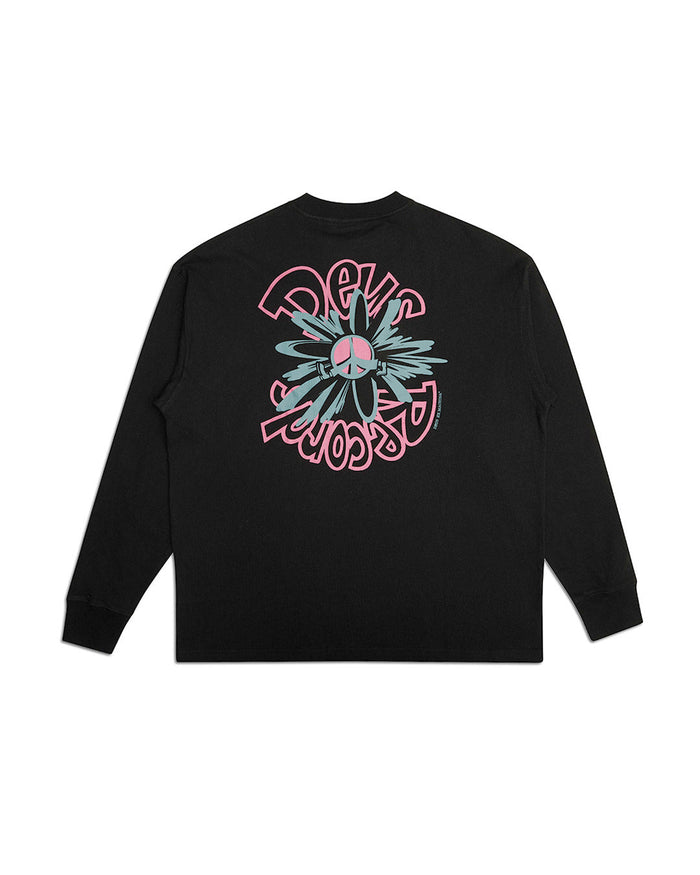 Piece Of Scrap Long Sleeve Tee - Black, view 6|Flatlay