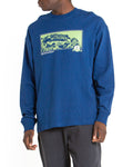 Piece Of Scrap Long Sleeve Tee - Blue, view 1|Model