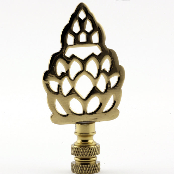 Pineapple Silhouette Finial - Brass