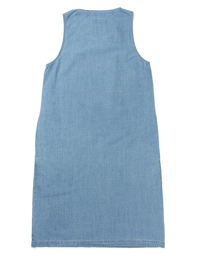 Piri Dress - Indigo Blue Chambray, view 7|Flatlay