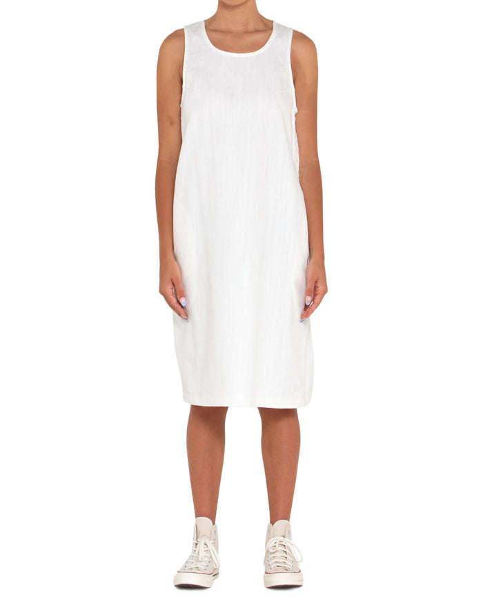 Piri Dress - Vintage White Chambray, view 1|Model