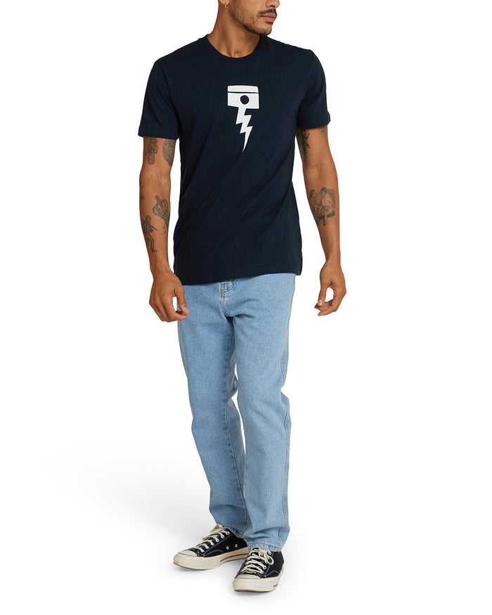 Pisstin Tee - Navy, view 4|Model