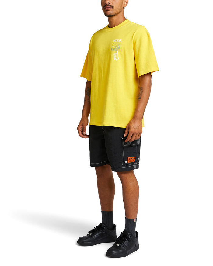 Primitive Learning Tee - Cyber Yellow, view 3|Model