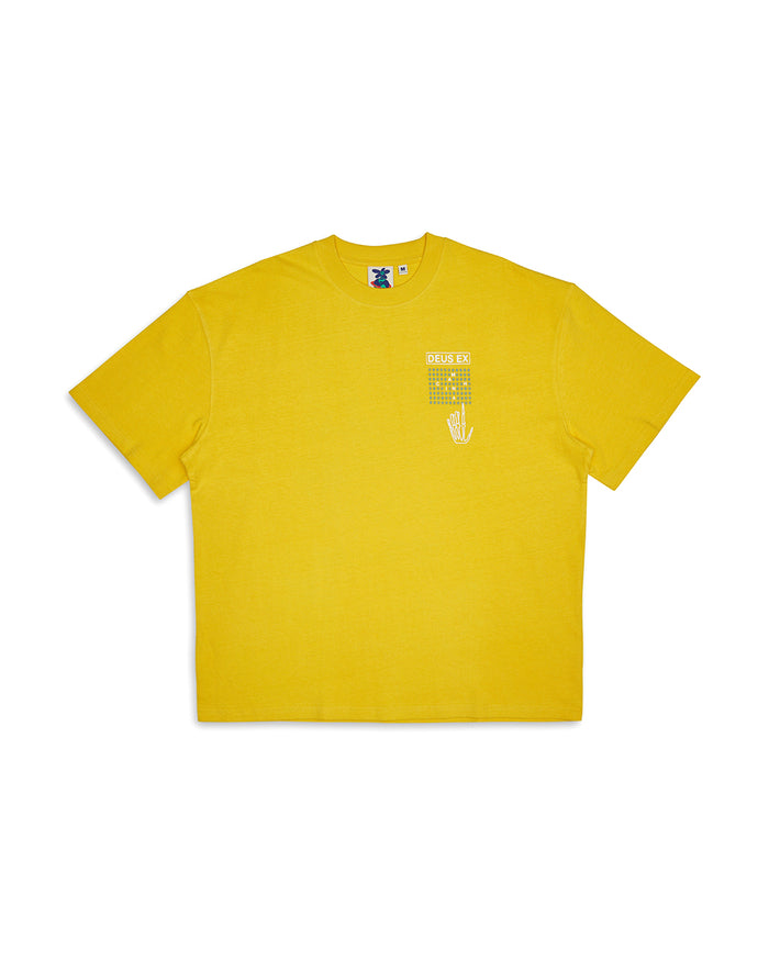 Primitive Learning Tee - Cyber Yellow, view 4|Flatlay