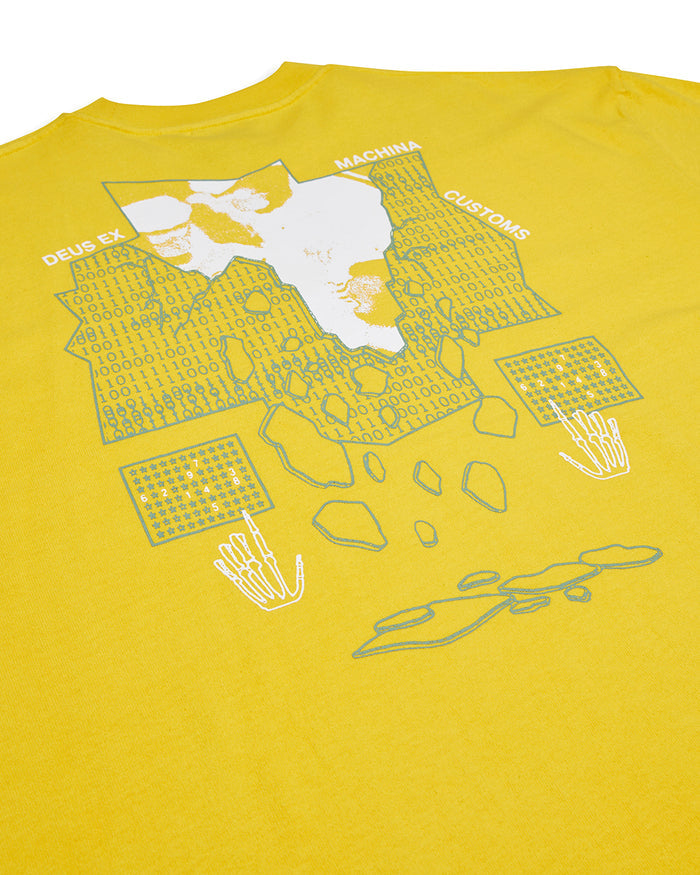 Primitive Learning Tee - Cyber Yellow, view 7|Flatlay