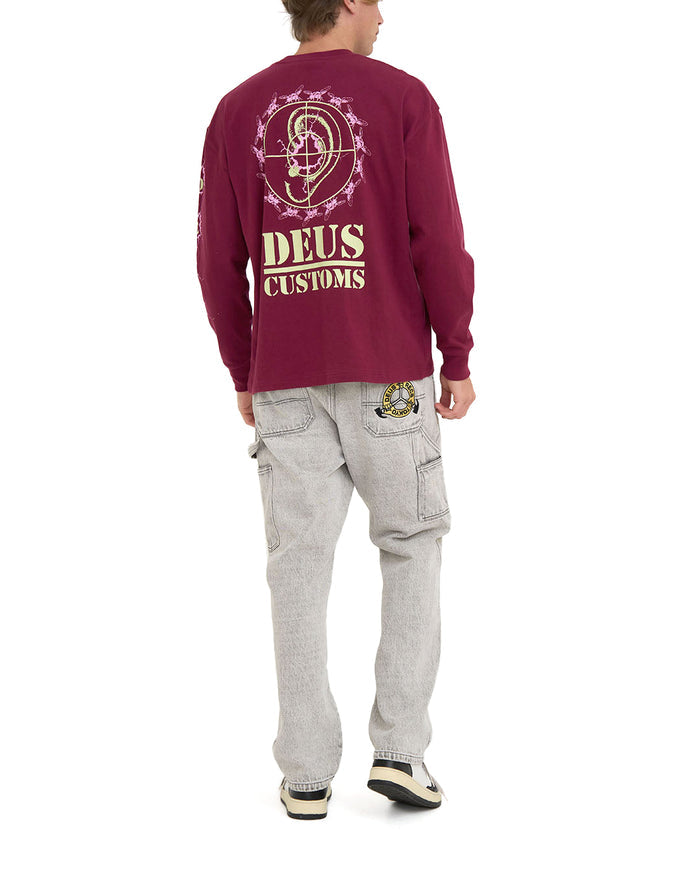 Pub Nuisance Long Sleeve Tee - Rhodo, view 2|Model